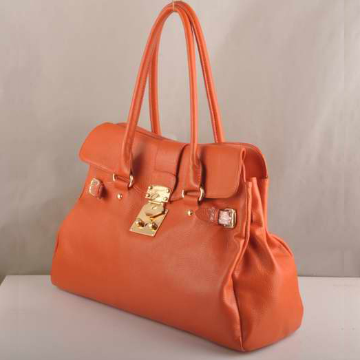 90331 Miu Miu Vitello Tote Borse in pelle 90.331 Arancione